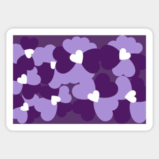 abstract heart pansies design Sticker